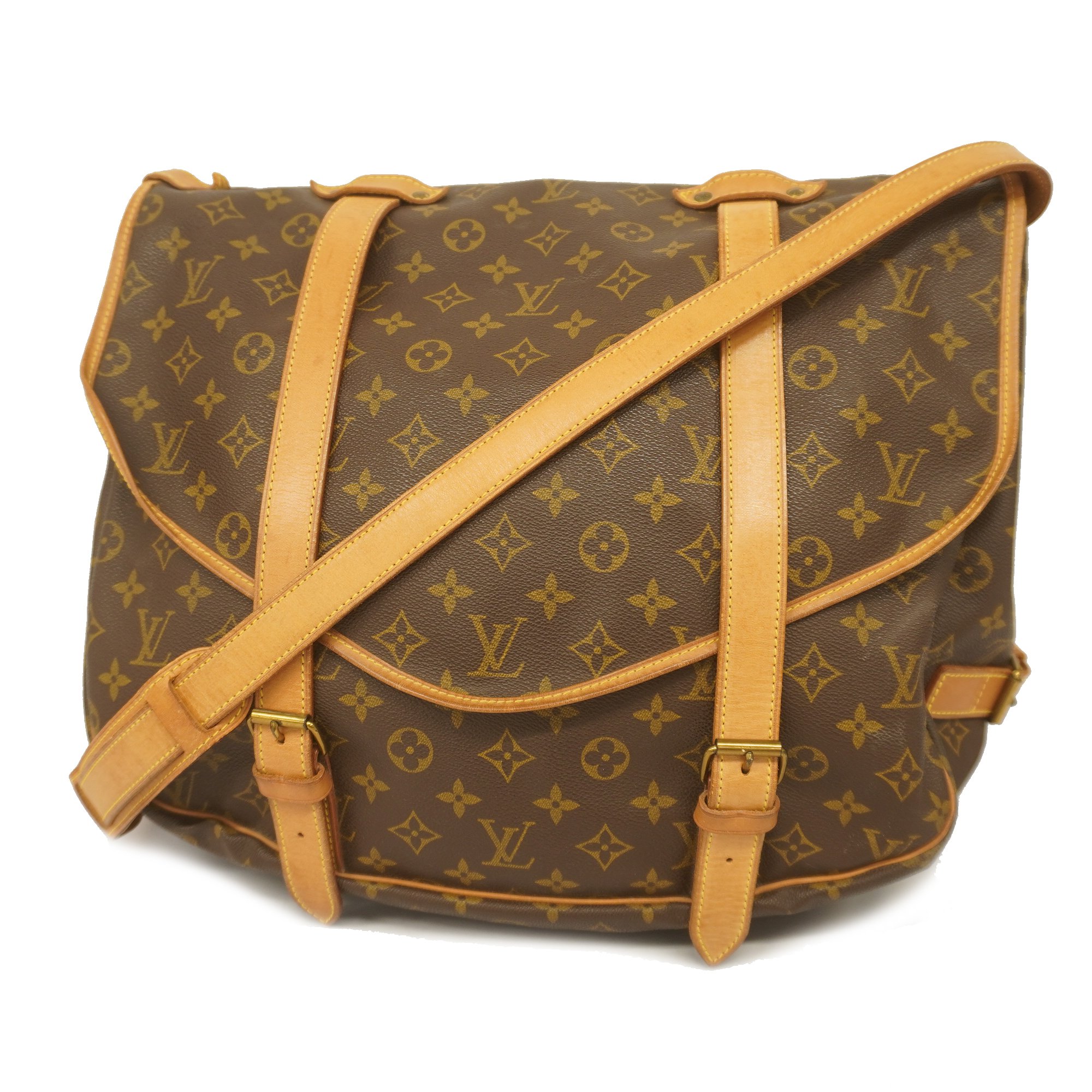 Louis Vuittonauth Monogram Saumur 43 M42252 Women's Shoulder Bag